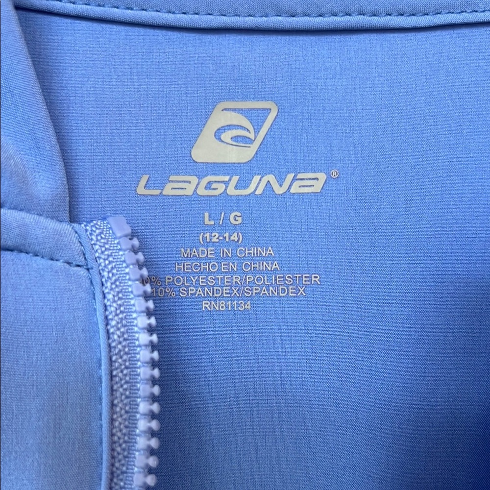 Laguna B Athletic Blue Mock Neck Sleeveless Mini Dress - Picture 8 of 8